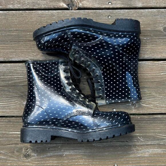 Polka Dot Rain Boots - Picture 1 of 7